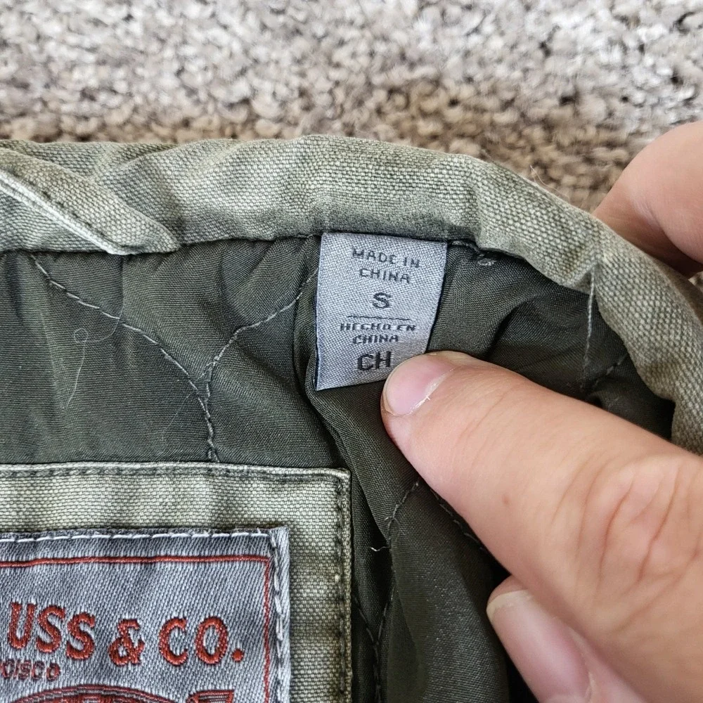 Levi‎ Strauss & Co. Men's Military Jacket Full Zip Quilted Lined Olive Small